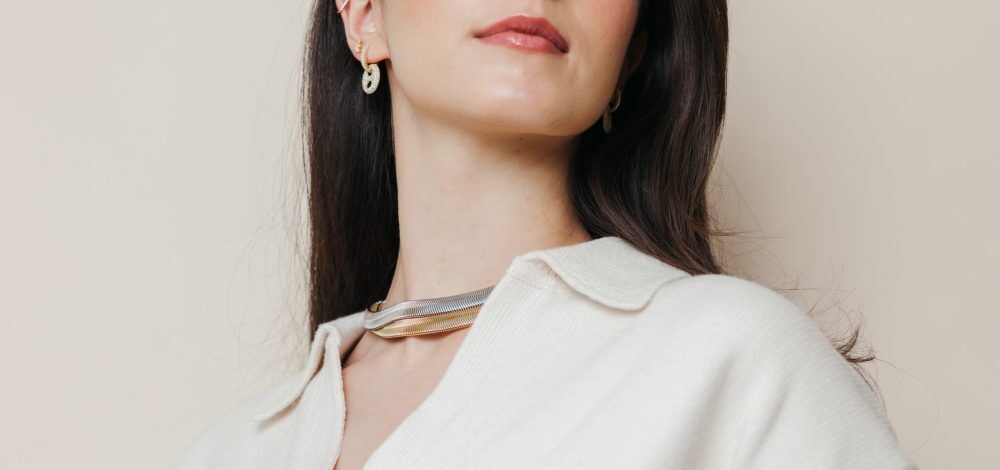 Bold Herringbone Necklace - Image 3