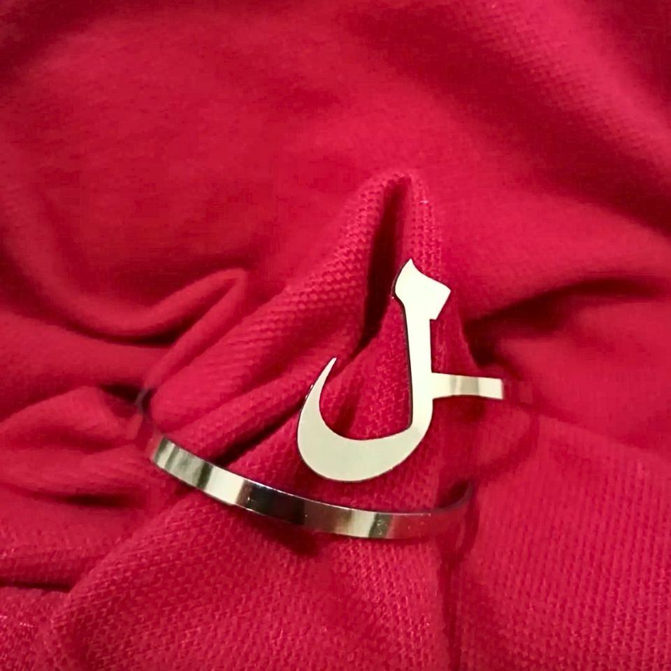 Arabic Initial Cuff Bangle - Image 3